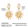 European 304 Stainless Steel Spiral Sun Hollow Dangle Earrings for Women LD6957-2-2