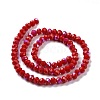 Electroplate Opaque Solid Color Glass Beads Strands X1-EGLA-A034-P4mm-L04-2