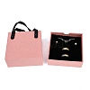 PU Jewelry Set Drawer Boxes with Square Sponge Inside and Texture Paper Rectangle Jewelry Bags ABAG-B009-02D-3