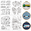 4 Sheets 11.6x8.2 Inch Stick and Stitch Embroidery Patterns DIY-WH0455-198-1