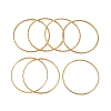 7Pcs PVD Vacuum Plating 304 Stainless Steel Ring Bangles Set for Women BJEW-A011-14D-G-2