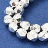 Electroplated Synthetic Non-Magnetic Hematite Beads Strands G-U003-09-3