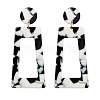 Alloy Acetic Acid Dangle Stud Earrings FS-WG80CFF-04-1