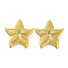 Ion Plating(IP) 304 Stainless Steel Starfish Stud Earrings EJEW-D281-22G-1