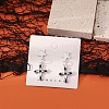 Alloy with Handmade Lampwork Stud Dangle Earrings LA-CBA71FC-01P-C-1