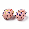 Polymer Clay Rhinestone Beads RB-T017-32G-3