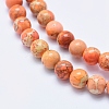 Natural Imperial Jasper Beads Strands G-A175B-8mm-07-3