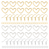 DIY Stainless Steel Heart Dangle Earrings Making Kit DIY-DR0001-39-1