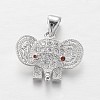 Brass Micro Pave Cubic Zirconia Charms ZIRC-L035-33P-FF-1