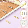 4Pcs 2 Colors Brass Micro Pave Clear Cubic Zirconia Fold Over Clasps KK-CJ0004-37-3