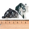 Natural Mixed Gemstone Carved Dolphin Figurines DJEW-M015-09-3