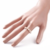 Shell Pearl Braided Open Cuff Ring RJEW-TA00031-5