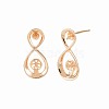 Brass Stud Earring Findings KK-S364-141-2