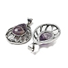 Natural Amethyst Pendants G-Z050-02C-2