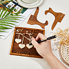 Wooden Family Tree With Heart Tag Sign AJEW-WH0609-088-3
