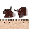 Natural Red Rainbow Jasper Pendants G-B127-02P-02-3