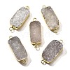 Natural Dyed Quartz Crystal Links Connector Charms G-K189-02LG-02-1