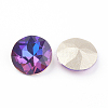 Pointed Back & Back Plated Glass Rhinestone Cabochons RGLA-J012-10mm-001VB-3