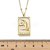 Brass Cubic Zirconia Pendant Necklaces NJEW-H051-01G-01-5