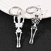 Alloy Skeleton Hoop Earrings EJEW-Z132-01AS-2