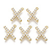 Brass Micro Pave Cubic Zirconia Charms KK-T060-05-X-G-NF-1