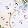 30Pcs 5 Colors Alloy Enamel Pendants ENAM-SZ0003-32-5