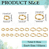 450Pcs 3 Style 304 Stainless Steel Split Rings STAS-ME0002-60-2