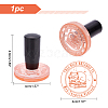 GLOBLELAND Custom Acrylic Rubber Stamp Vintage Stamp Seal Personalized Clear Acrylic Stamps with Plastic Handle for DIY Scrapbooking Envelope Card Making AJEW-GL0001-27-2