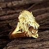 Fashion 316L Surgical Stainless Steel Lion Rings for Men RJEW-BB03952-12-3