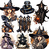 20Pcs 20 Styles Witch Paper Sticker PW-WG09436-01-2