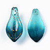 Transparent Spray Painted Glass Pendants GLAA-N042-001A-E05-2