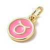 Real 18K Gold Plated Brass Enamel Charms KK-L216-001G-D04-2