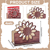 4Bags Sunflower Wood Napkin Holder AJEW-GO0004-72-2