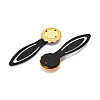 Alloy & Iron Bookmark Cabochon Settings PALLOY-N184-03G-2