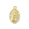 Brass Micro Pave Clear Cubic Zirconia Pendants KK-E111-29G-1