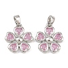 Brass Micro Pave Cubic Zirconia Pendants KK-C248-08P-1