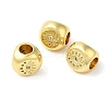 Rack Plating Brass Micro Pave Cubic Zirconia European Beads KK-F854-02G-01-3