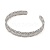 304 Stainless Steel Cuff Bangles for Women BJEW-D048-07P-2