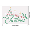 Word Merry Christmas Glass Hotfix Rhinestone DIY-WH0303-102-2