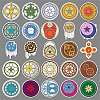 50Pcs Magic Circle PET Waterproof Stickers PW-WG4A4A6-01-5