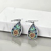 Alloy Enamel Dangle Earrings WG48F3E-02-2