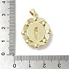 Brass Pave Shell Pendants KK-I708-16N-G-3