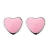 Enamel Heart Stud Earrings EJEW-B009-12P-3