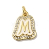 Brass Micro Pave Cubic Zirconia Pendants KK-K354-02G-M-1