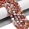 Natural Fire Crackle Agate Beads Strands G-B079-C03-03-2