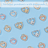 HOBBIESAY 48Pcs 6 Style Rhinestone Pandants ALRI-HY0001-03-4