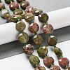 Natural Unakite Beads Strands G-NH0004-026-2