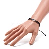 Hamsa Hand /Hand of Miriam with Evil Eye Braided Bead Bracelet for Girl Women BJEW-JB06914-01-5
