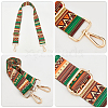 WADORN 2Pcs 2 Colors Ethnic Style Canvas Adjustable Bag Handles FIND-WR0007-66-3