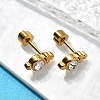 Ion Plating(IP) 304 Stainless Steel Stud Earrings EJEW-A118-17G-02-2